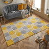 Oriental Weavers portland 172 j Grey, Yellow, Multicoloured, Cream Living Room Geometric Rug.