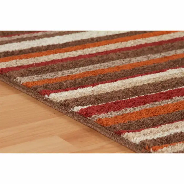 Oriental Weavers portland 2525 n brown orange Brown, Orange Living Room Geometric Rug.