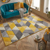 Oriental Weavers portland 670 j Grey, Yellow Living Room Geometric Rug.