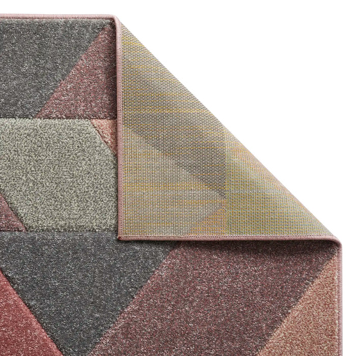 Oriental Weavers portland 670 p Grey, Pink Living Room Geometric Rug.