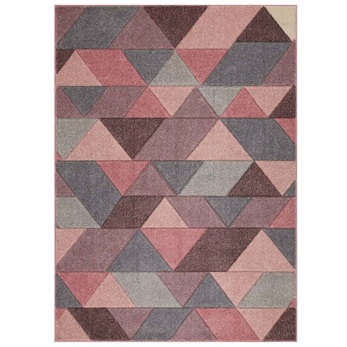 Oriental Weavers portland 670 p Grey, Pink Living Room Geometric Rug.