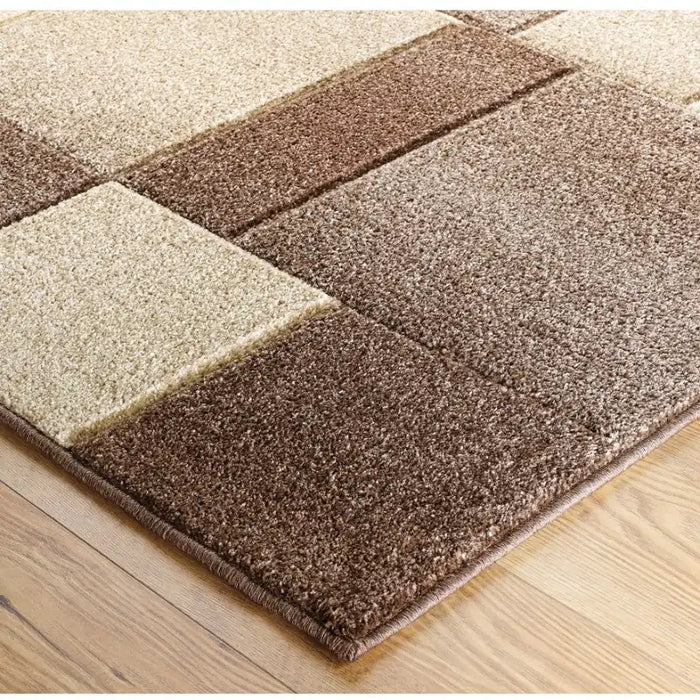 Oriental Weavers portland 8425 d Brown, Beige Living Room Geometric Rug.