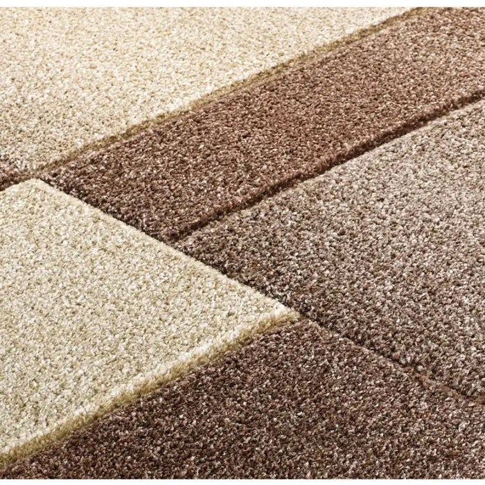 Oriental Weavers portland 8425 d Brown, Beige Living Room Geometric Rug.