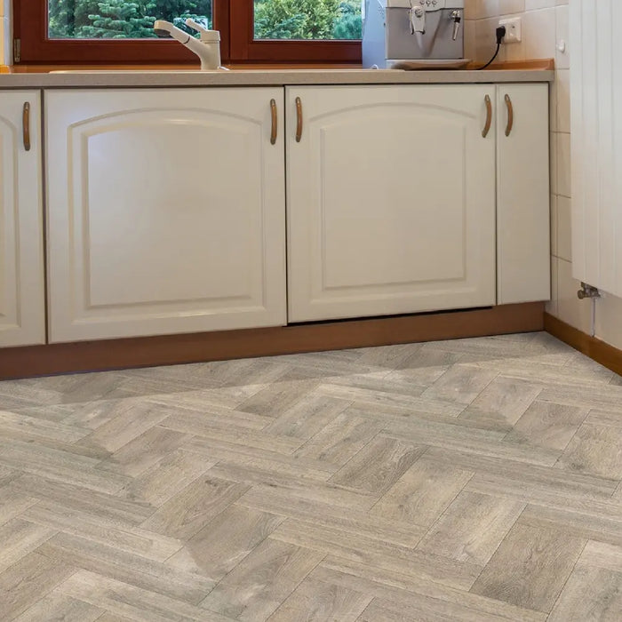 Pre-Cut Vinyl Herringbone Effect