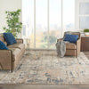 Nourison quarry qua01 beige grey Grey, Beige Living Room Moroccan Rug.