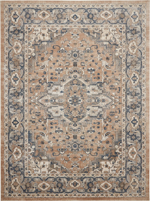 Nourison quarry qua05 grey beige Grey, Beige Living Room Moroccan Rug.