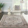 Nourison quarry qua05 ivory grey Grey, Ivory Living Room Moroccan Rug.