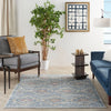 Nourison quarry qua16 blue ivory Blue, Ivory Living Room Moroccan Rug.