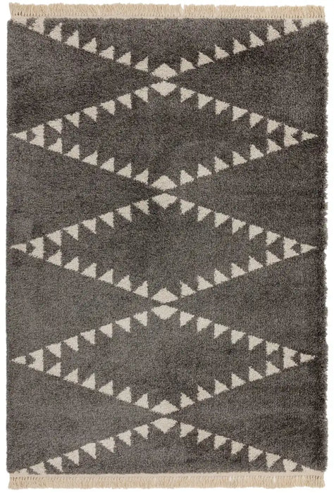 Asiatic rocco rc04 charcoal Grey Living Room Geometric Rug.
