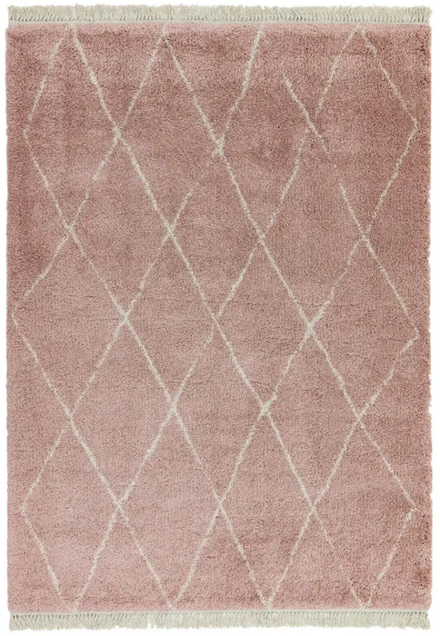 Asiatic rocco rc09 pink Pink Living Room Geometric Rug.