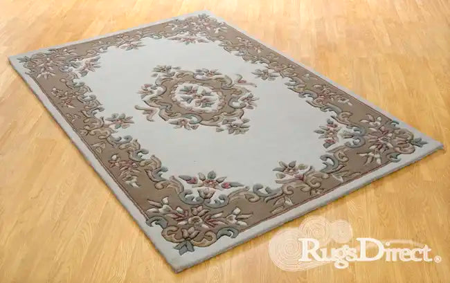 Oriental Weavers royal indian cream beige Beige, Ivory Living Room Wool Rug.