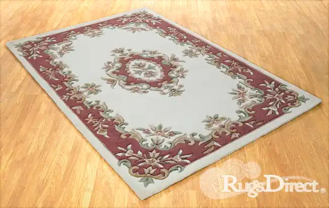 Oriental Weavers royal indian cream rose Ivory, Pink Living Room Wool Rug.