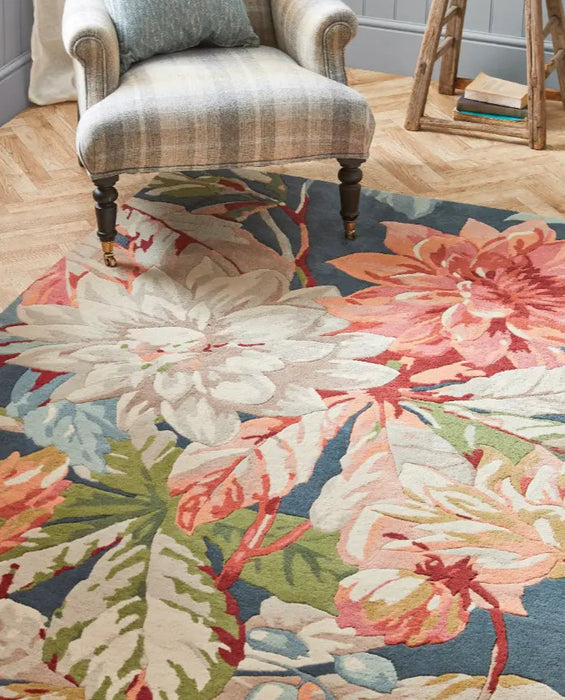 Sanderson Dahlia & Rosehip - Teal 50608 Rug