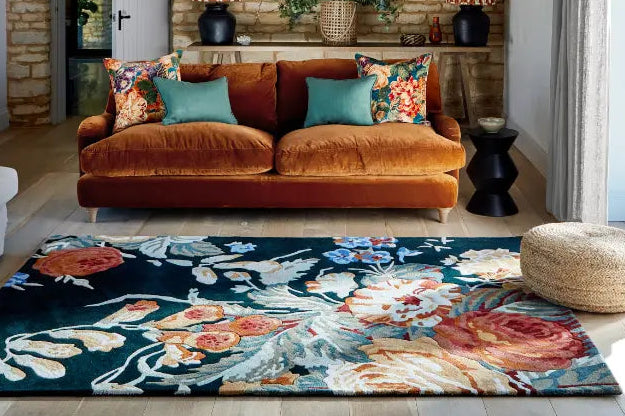 Sanderson Stapleton Park - Navy Burnt Orange 45318 Rug