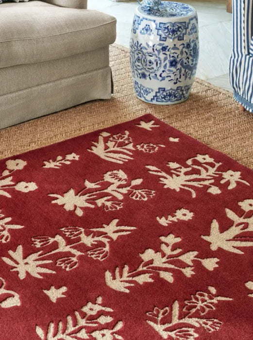 Sanderson Woodland Glade Damson Red 146800 Rug