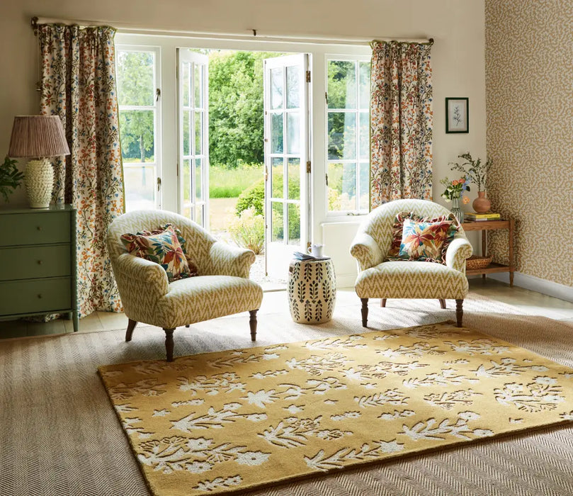Sanderson Woodland Glade Gold 146806 Rug
