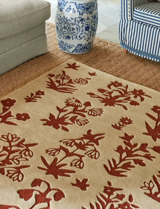 Sanderson Woodland Glade Linen/Russet Brown 146801 Rug