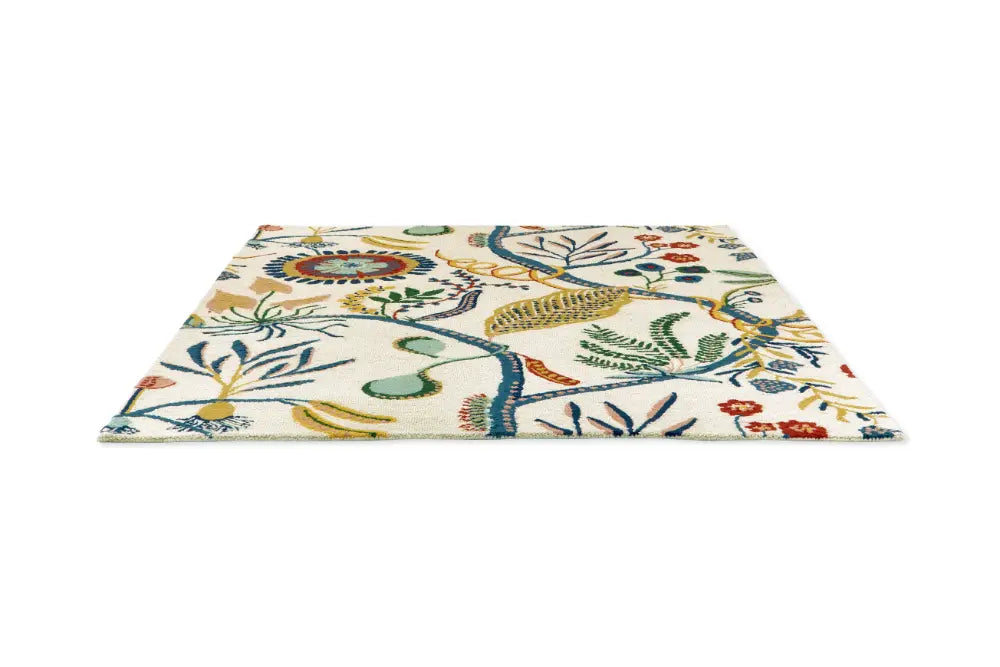 Scion Screen Printed Jackfruit & The Beanstalk Chai Sage 125706 Rug
