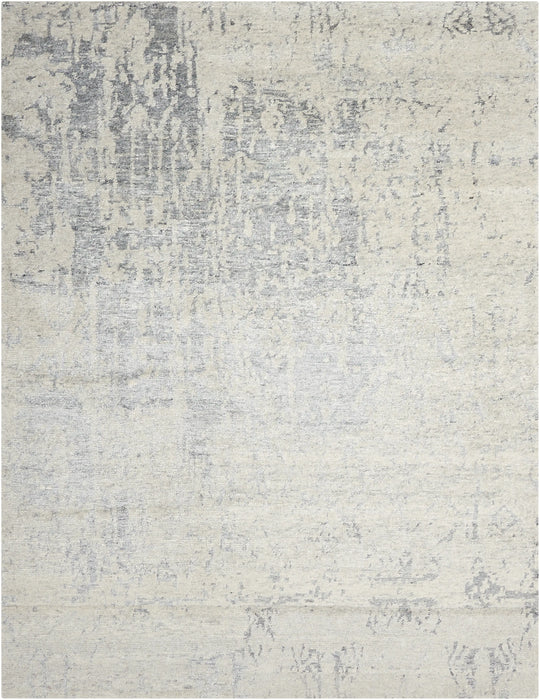 Nourison silk shadows sha10 sterling Grey, Ivory Living Room Rug.