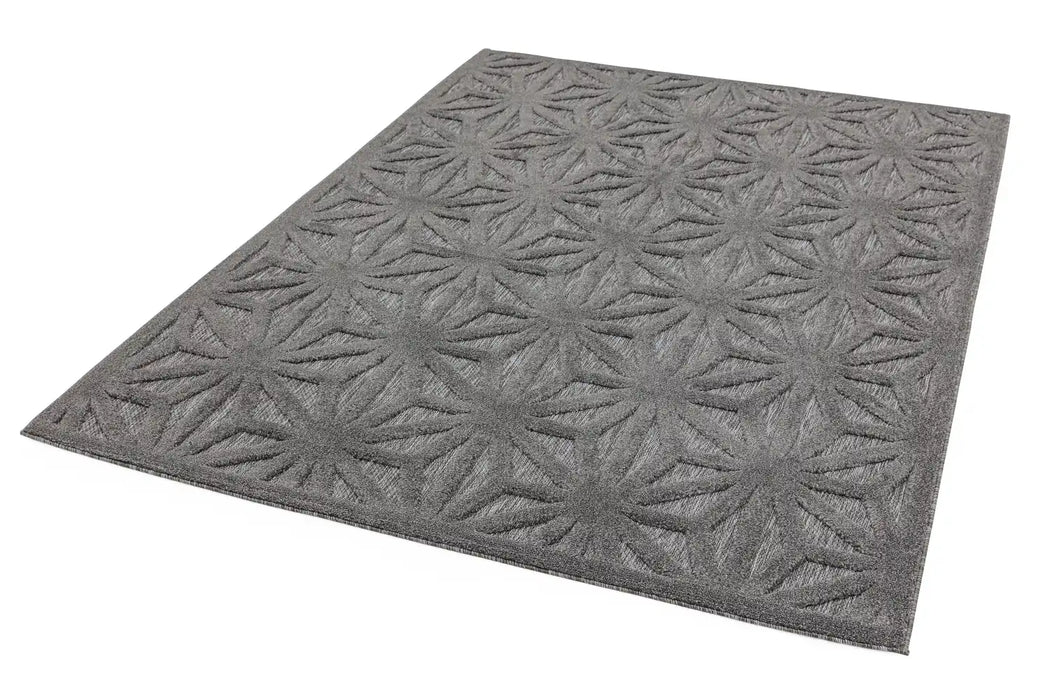 Asiatic salta sa01 anthracite star Grey Living Room Geometric Rug.