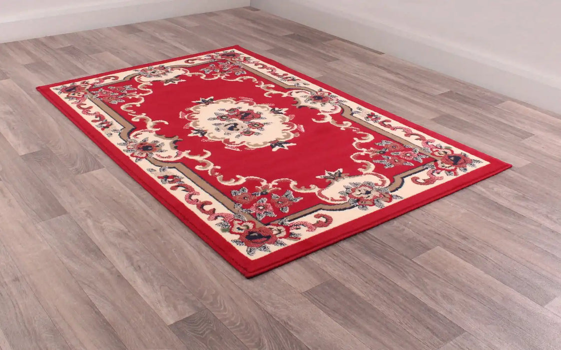 Rug Style traditional poly sandringham red Red Living Room Moroccan Rug.