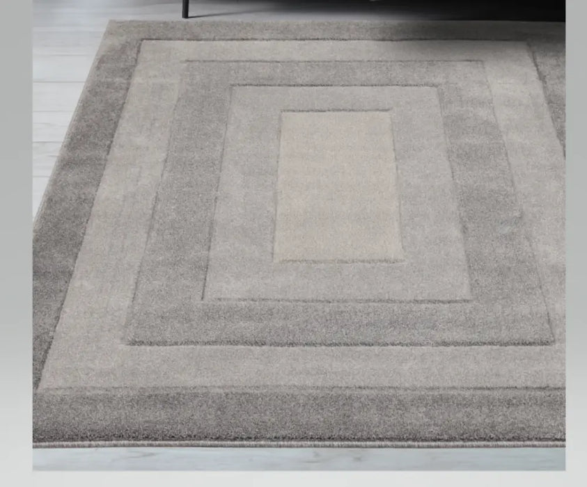 SARA BORDER GREY Rug