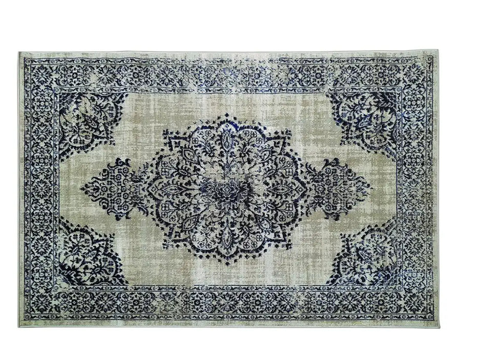 Origins saville grey Blue, Grey Living Room Geometric Rug.