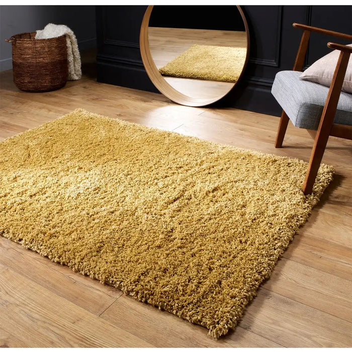 Oriental Weavers harmony gold Yellow Living Room Shaggy Rug.