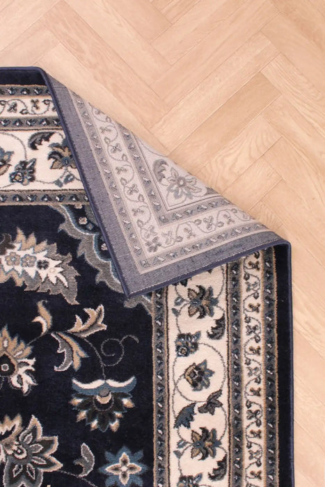 HMC sherborne navy Blue, Navy Living Room Moroccan Rug.