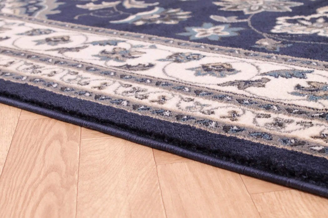 HMC sherborne navy Blue, Navy Living Room Moroccan Rug.