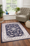 HMC sherborne navy Blue, Navy Living Room Moroccan Rug.