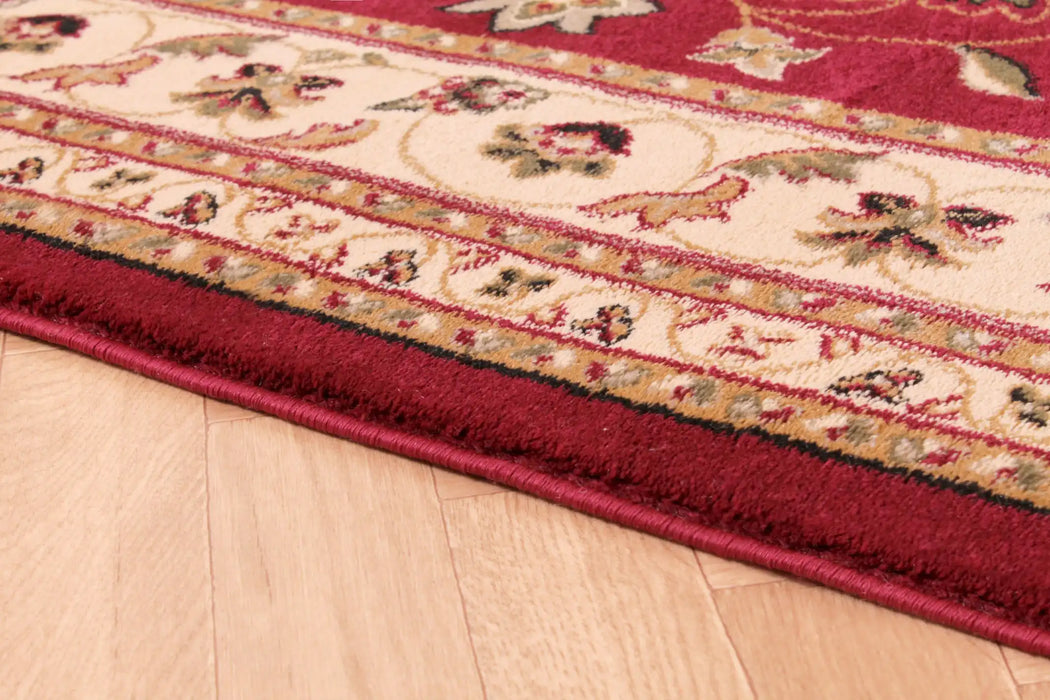 HMC sherborne red Red Living Room Moroccan Rug.