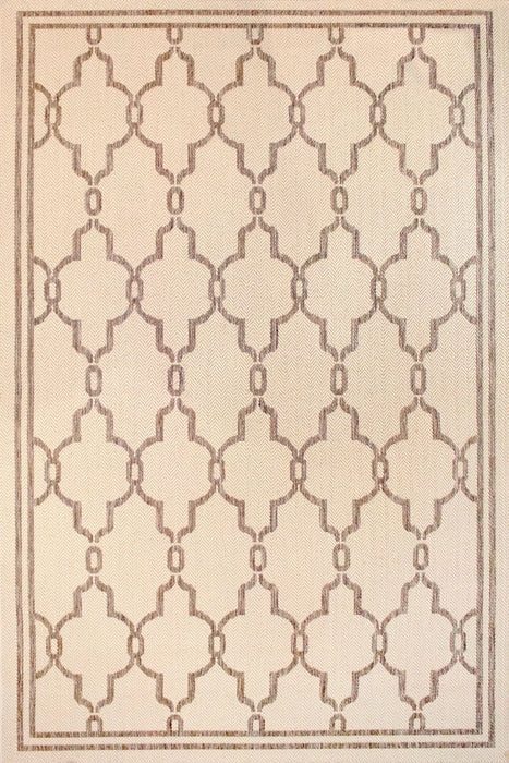 Rug Style terrace outdoor spanish tile natural Beige Living Room Geometric Rug.