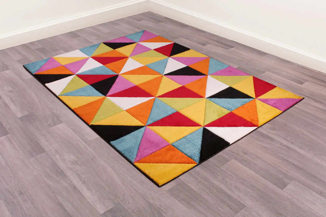 URCO spectra destin Multicoloured Living Room Geometric Rug.