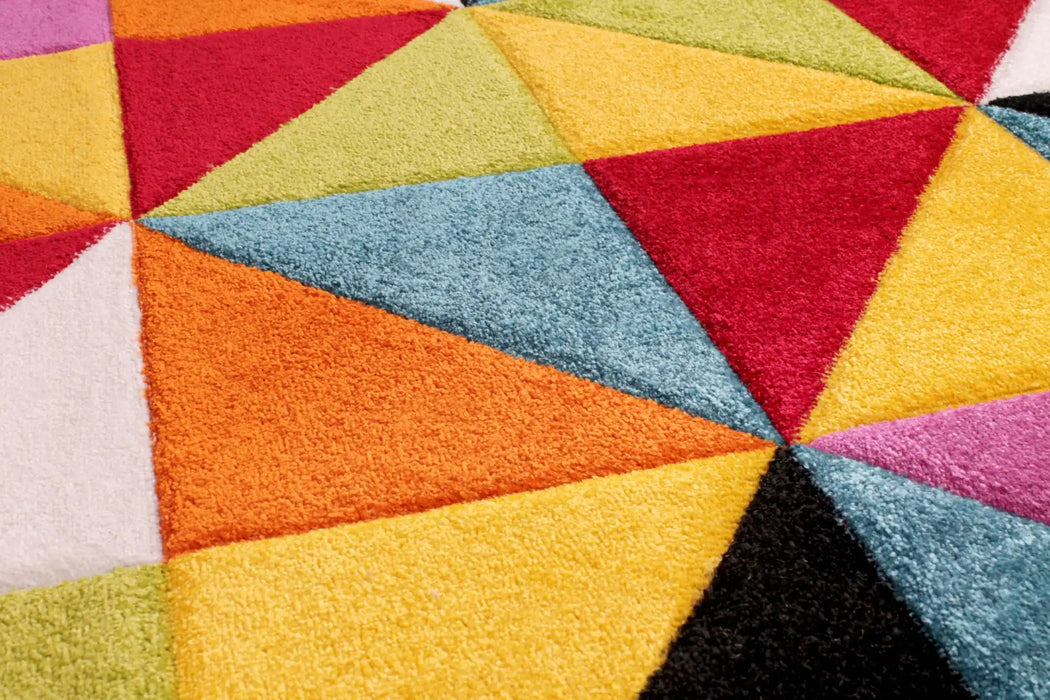 URCO spectra destin Multicoloured Living Room Geometric Rug.