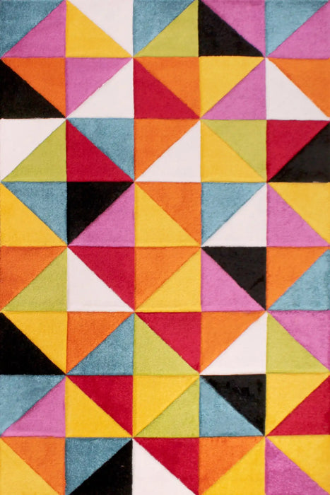 URCO spectra destin Multicoloured Living Room Geometric Rug.