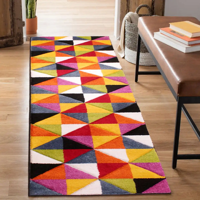 URCO spectra destin Multicoloured Living Room Geometric Rug.