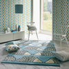 Scion scion hand tufted spike marine 26808 Blue Living Room Wool Rug.