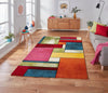 Think Rugs sunrise 21821 multi Multicoloured Living Room  Rug.