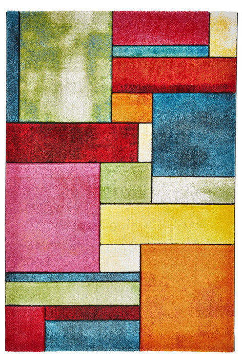 Think Rugs sunrise 21821 multi Multicoloured Living Room  Rug.