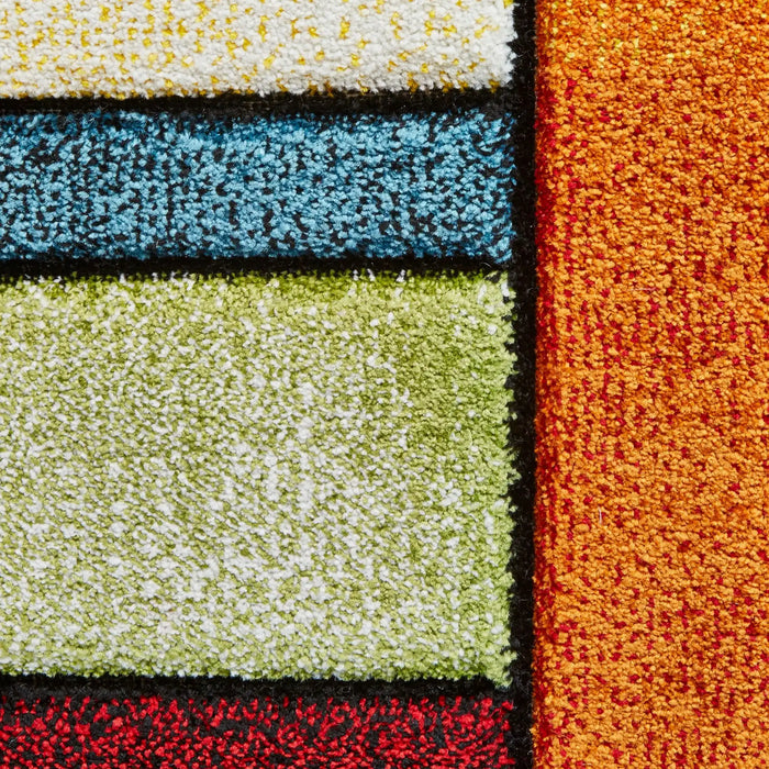 Think Rugs sunrise 21821 multi Multicoloured Living Room  Rug.