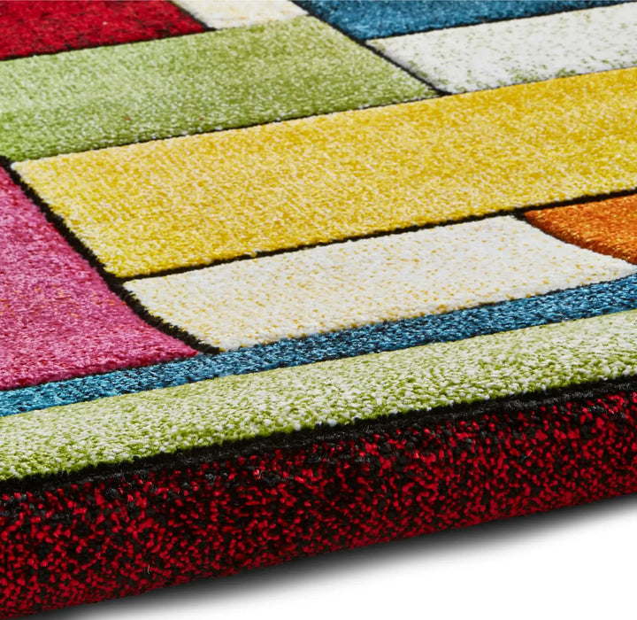 Think Rugs sunrise 21821 multi Multicoloured Living Room  Rug.