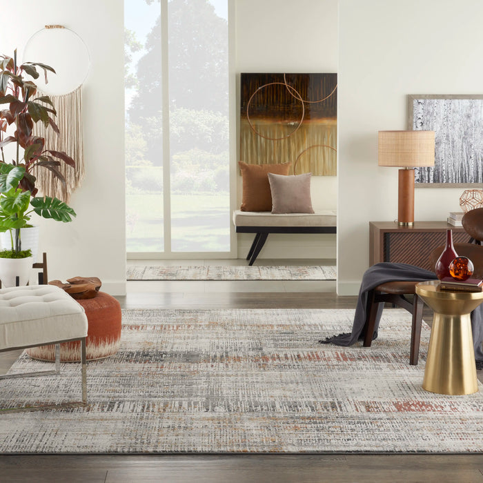 Nourison tangra tnr04 multi Multicoloured Living Room Rug.