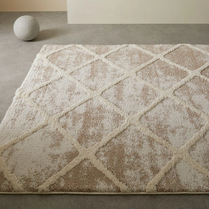 Oriental Weavers tribal 3071 j Beige Living Room Geometric Rug.