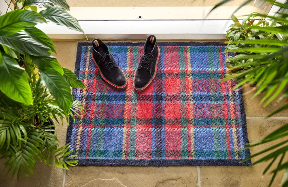 Hug Rug Washable Tartan Red Multi