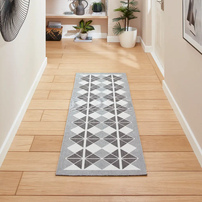 Victoria H1184 Grey/Dark Grey Washable Rug