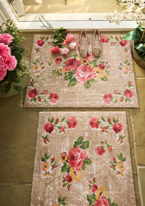Patterned Hug Rug Vintage Rose