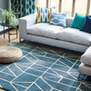 Scion scion hand tufted viso denim 24008 Blue Living Room Wool Rug.