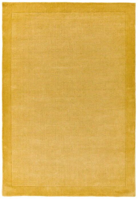 Asiatic york mustard Yellow Living Room Wool Rug.