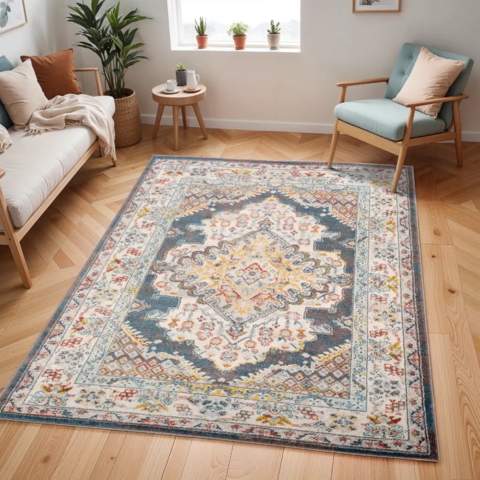 JADE Vintage Traditional Oriental Boho Camel Rug